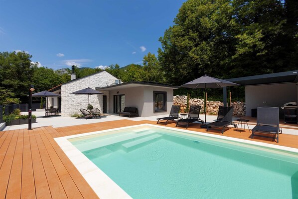 A heated pool