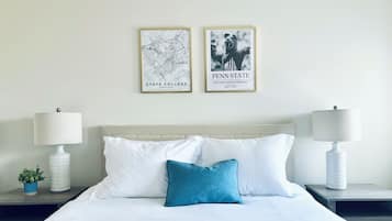 3 habitaciones, tabla de planchar con plancha, wifi y ropa de cama