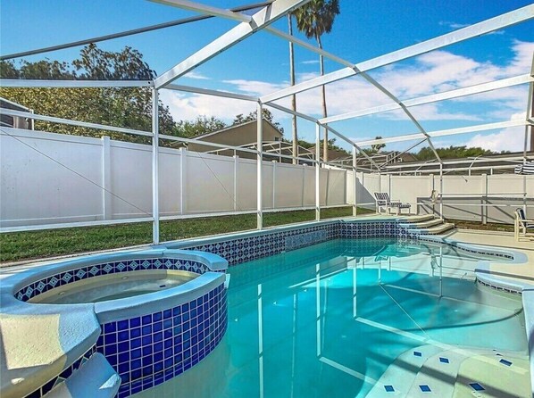 A heated pool