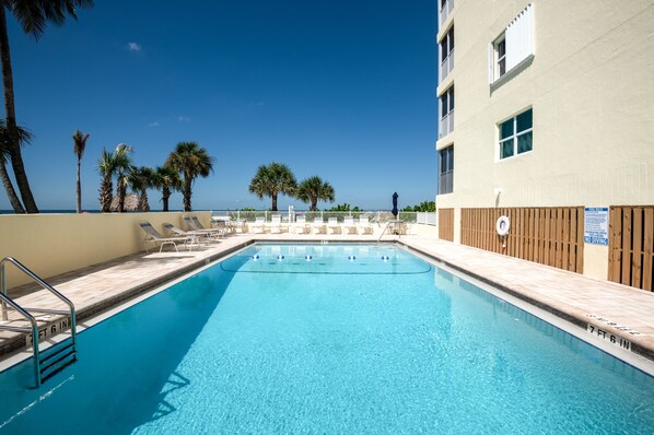 Outdoor pool, a heated pool