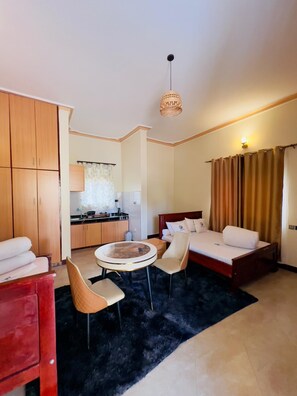 Double Room, Garden View | Bathroom | Free toiletries, hair dryer, soap, shampoo