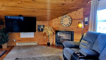 TV connectée, cheminée