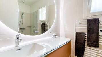 Shower, hair dryer
