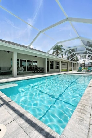 A heated pool