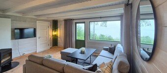 Nice home in Aksdal with house sea view