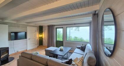 Nice home in Aksdal with house sea view