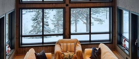 Smart TV, fireplace