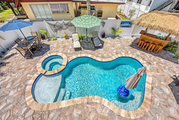 A heated pool