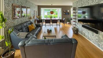 Smart TV, fireplace