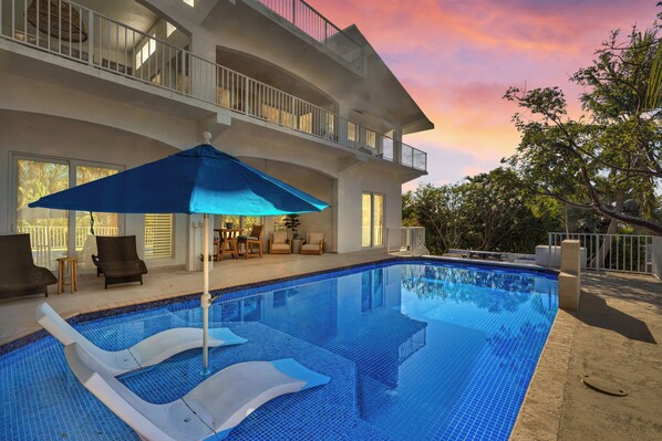 A heated pool