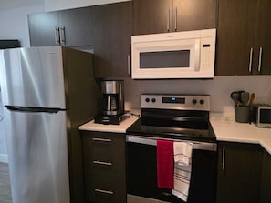 Microwave, oven, stovetop, dishwasher