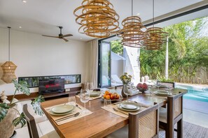 45-inch flat-screen TV with digital channels -  Bōld - Modern Tropical Pool Villas (Pecatu)