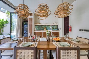 Fridge, stovetop, cookware/dishes/utensils, freezer -  Bōld - Modern Tropical Pool Villas (Pecatu)