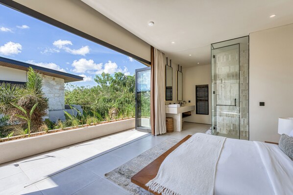 Family Villa, 3 Bedrooms, Accessible Bathtub, Pool Access | Egyptian cotton sheets, premium bedding, memory-foam beds -  Bōld - Modern Tropical Pool Villas (Pecatu)