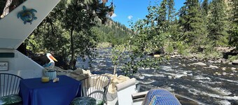 Charming Yacht docked on the Little Salmon River Near Riggins