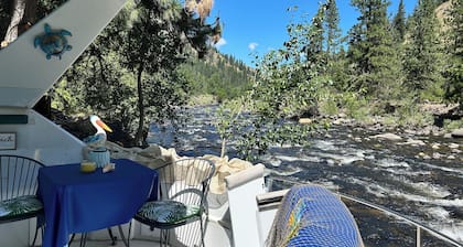 Charming Yacht docked on the Little Salmon River Near Riggins