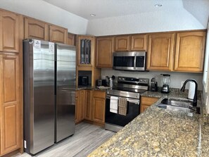 Microwave, oven, stovetop, dishwasher