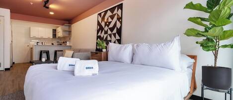 1 bedroom, iron/ironing board, travel crib, WiFi