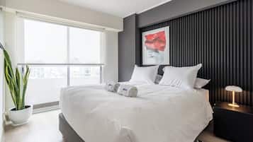 1 slaapkamer, een strijkplank/strijkijzer, wifi, beddengoed