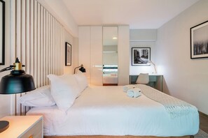 2 bedrooms, iron/ironing board, travel crib, WiFi