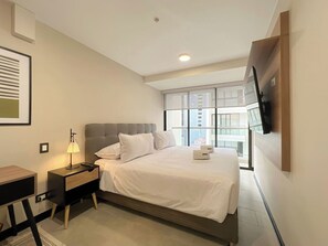 1 bedroom, iron/ironing board, travel crib, free WiFi