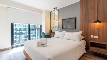 1 bedroom, iron/ironing board, travel crib, free WiFi