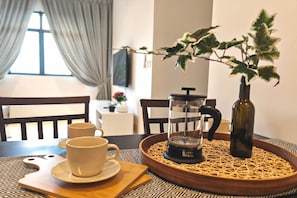 Superior Apartment, 2 Bedrooms, Balcony, City View | Living area | 35-inch TV with cable channels