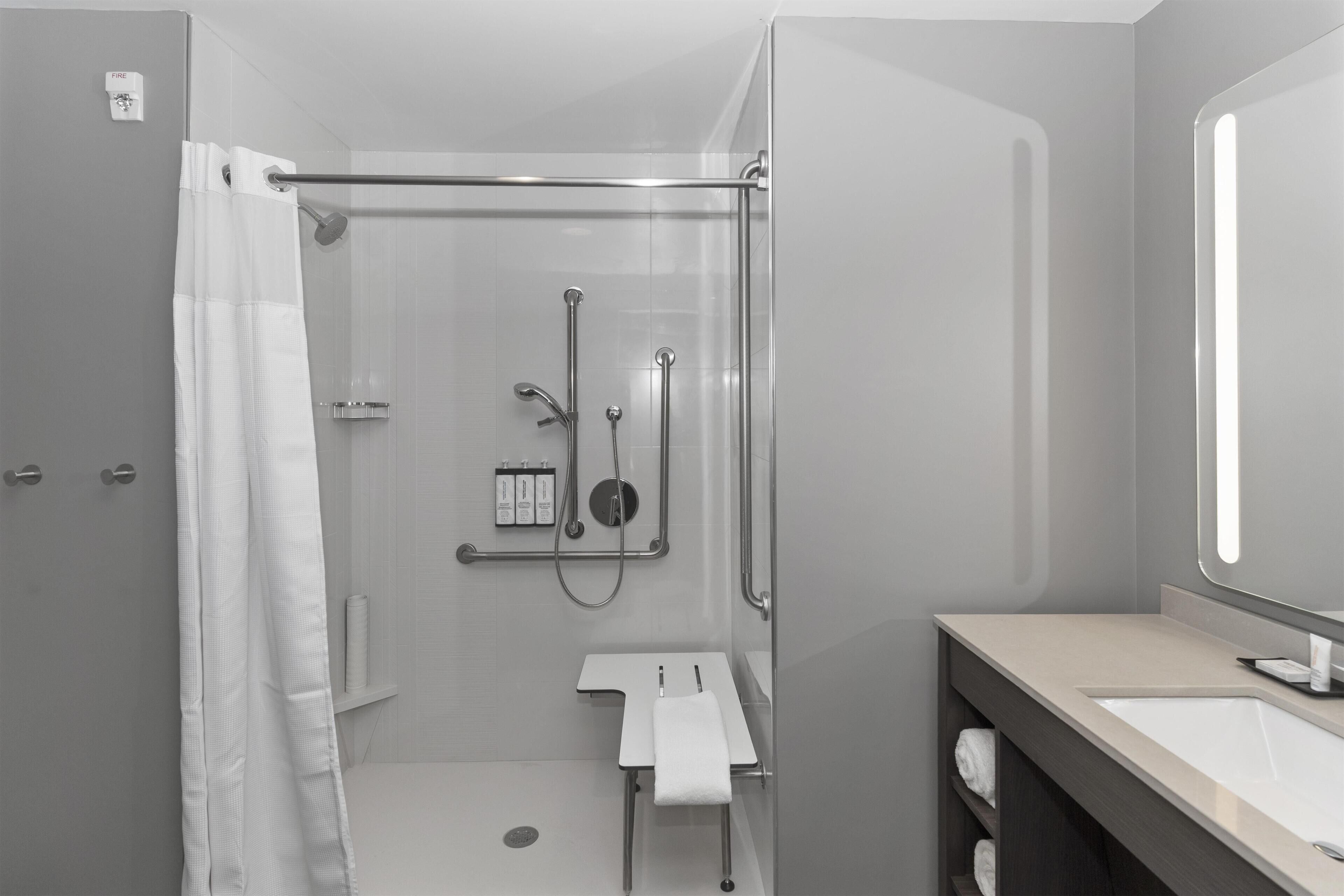Studio, 1 King Bed with Sofa bed, Roll-in Shower | Bathroom