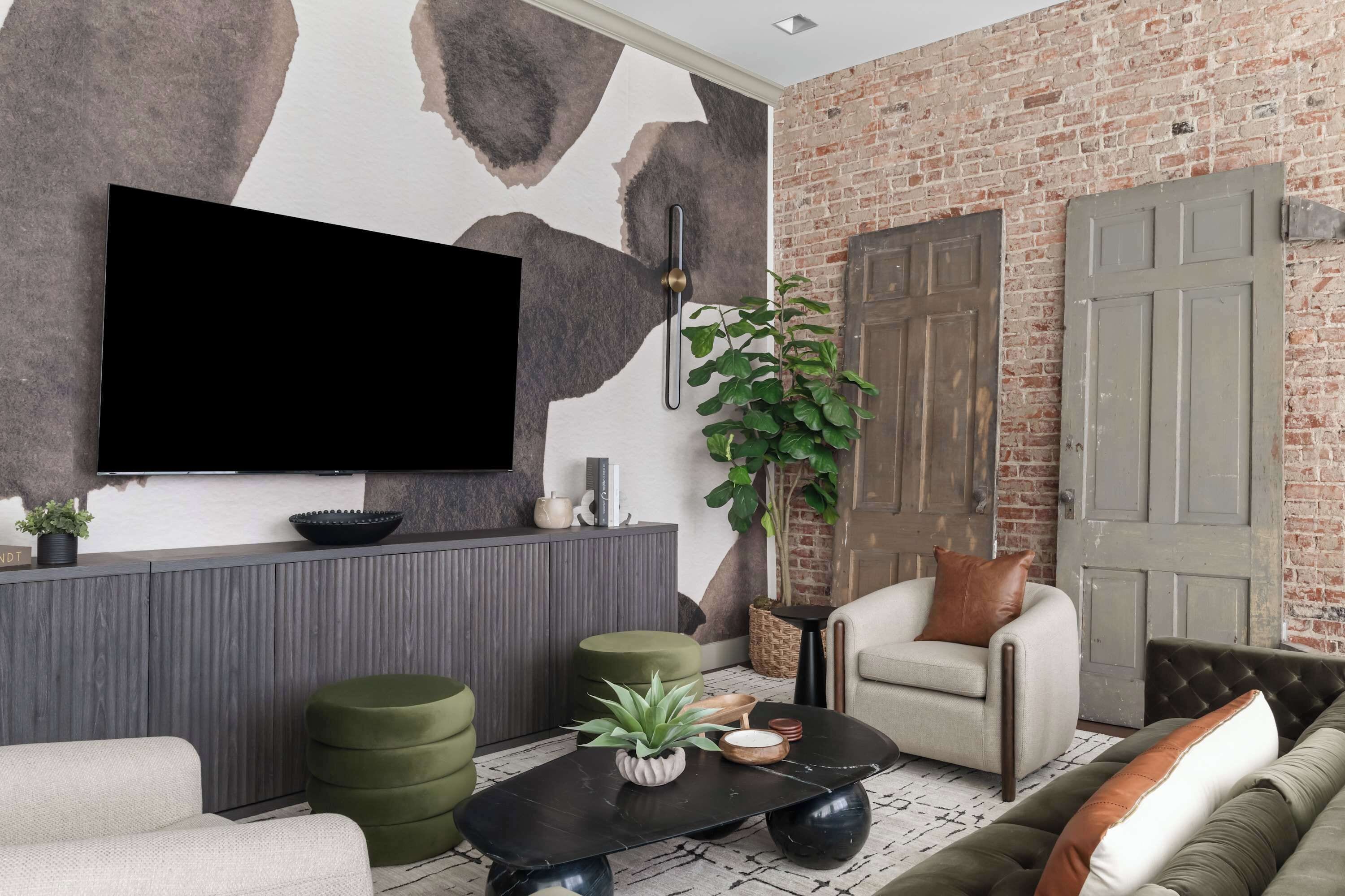 Tv, en stereo och kontor