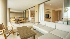 TV, offices - Anera, Private Pool and Lush Garden Steps from the Ocean at ANERA (Playa Blanca)