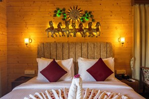 Luxury Double or Twin Room, 1 King Bed, Private Bathroom, Pool View | Hypo-allergenic bedding, blackout curtains, iron/ironing board - Axiom Resort Luxury Cottages Arambol (Arambol)