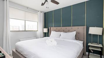 2 bedrooms, iron/ironing board, WiFi, bed sheets