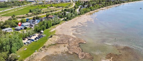 Vlak bij het strand