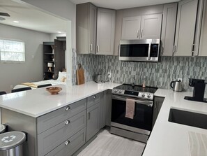 Microwave, oven, stovetop, dishwasher