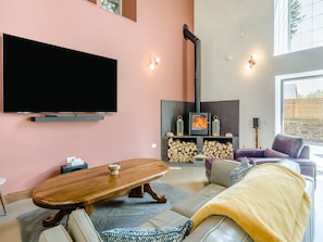 Fernseher, Kamin