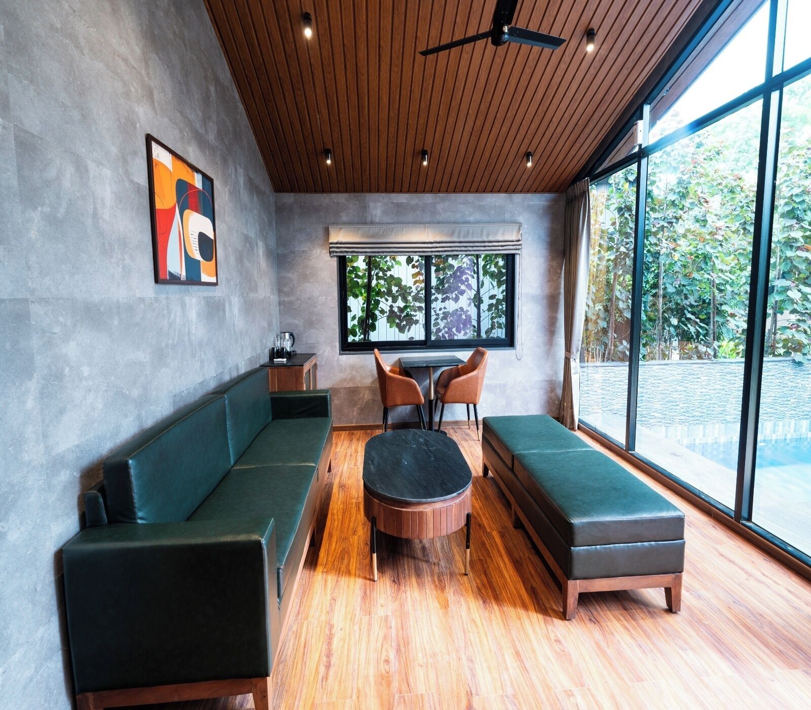 Cabaña familiar | Área de sala de estar