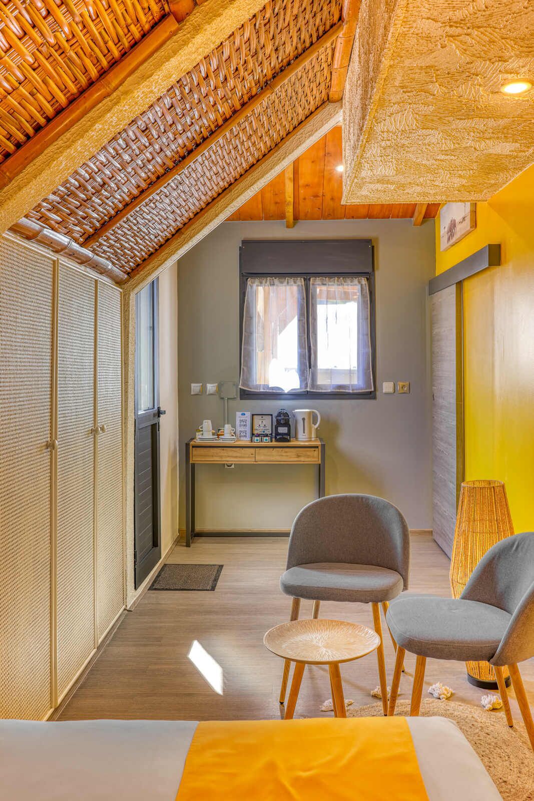 Deluxe Double Room, Patio, Mountain View | Premium bedding, minibar, in-room safe, blackout curtains