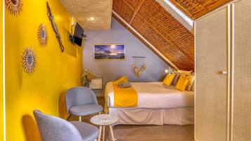 Chambre Double Deluxe, patio, vue montagne | Literie de qualité supérieure, minibar, coffres-forts dans les chambres