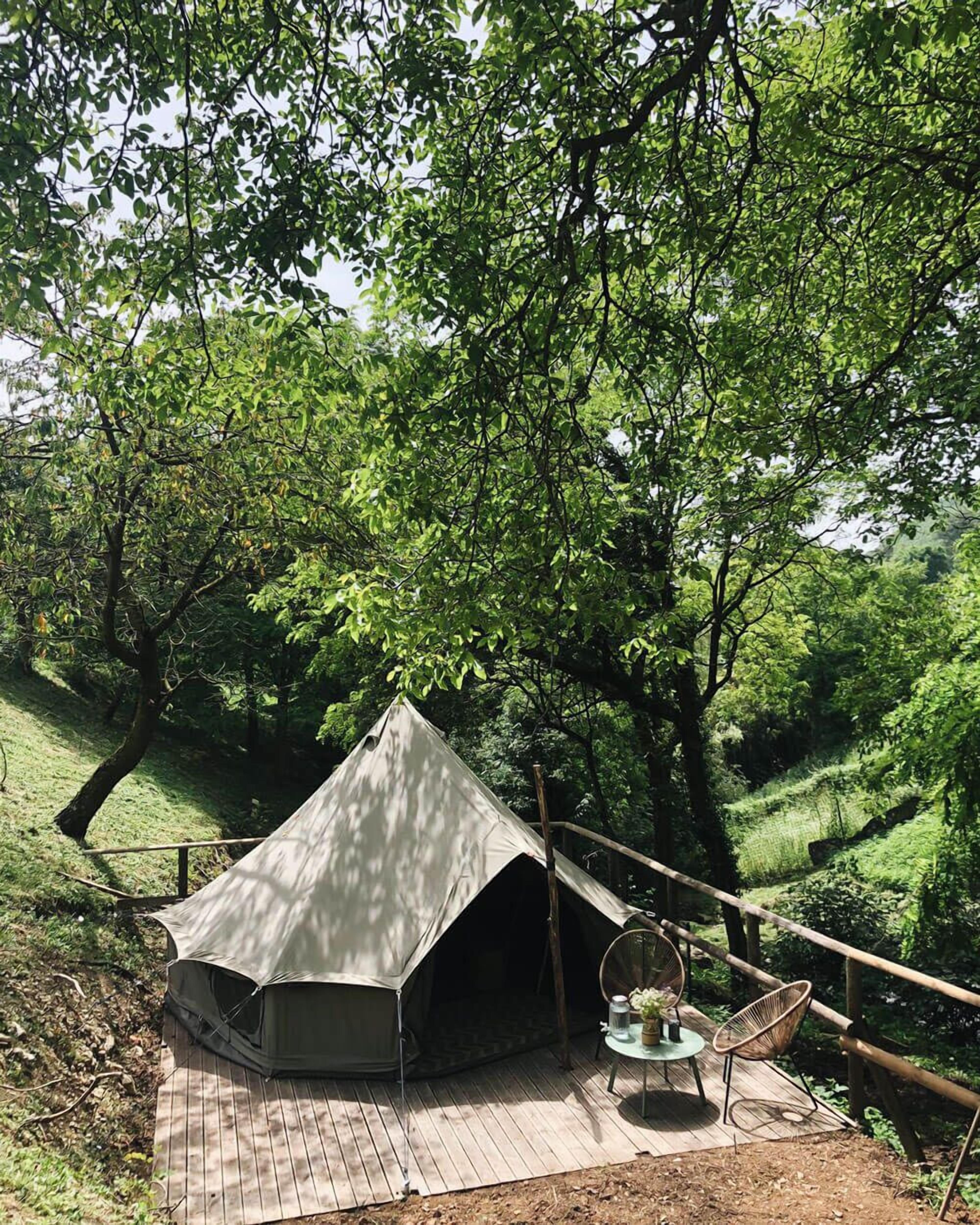 Tält - utsikt mot bergen | Gratis wi-fi