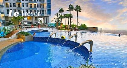 Le Tresor Benson Apartment at Surabaya Pakuwon Mall Free Wifi WaterHeater Balcon