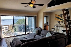 TV, fireplace, DVD player, stereo