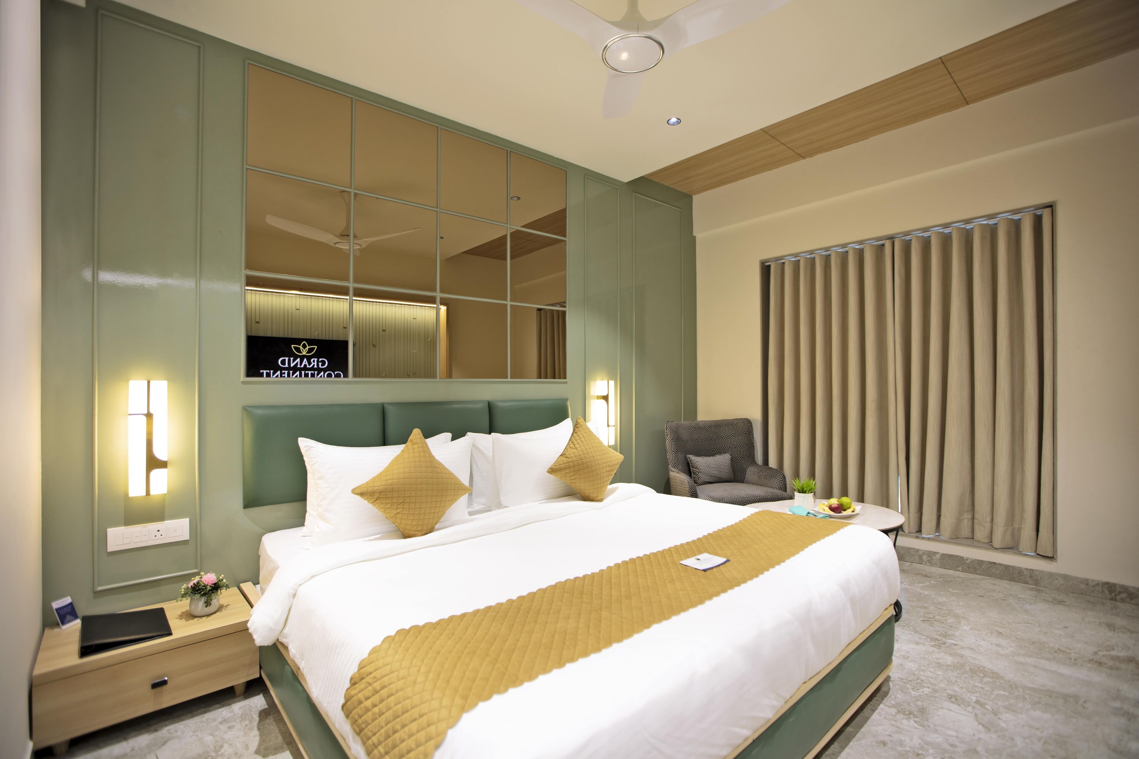 In-room safe, desk, laptop workspace, blackout curtains