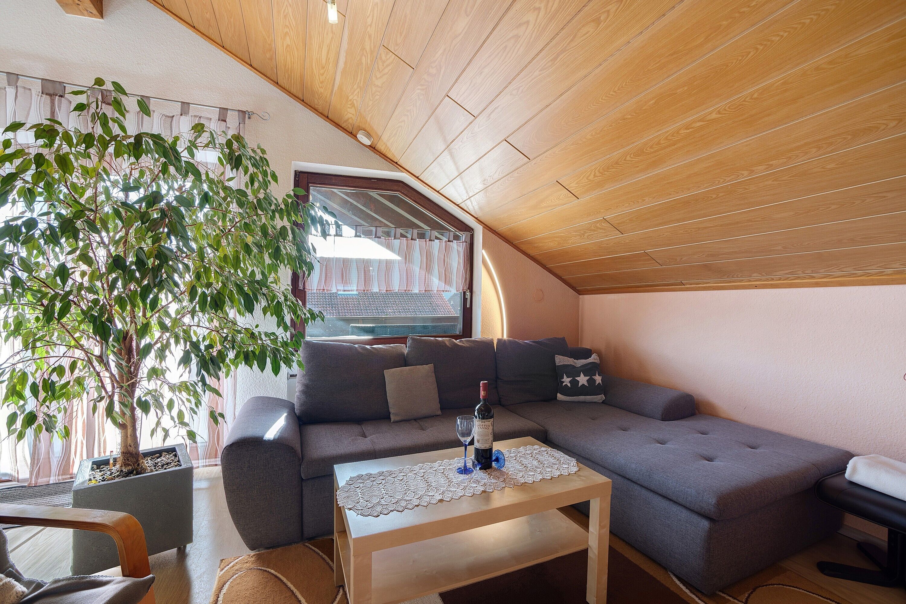 Fernseher, Kamin, DVD-Player, Stereoanlage