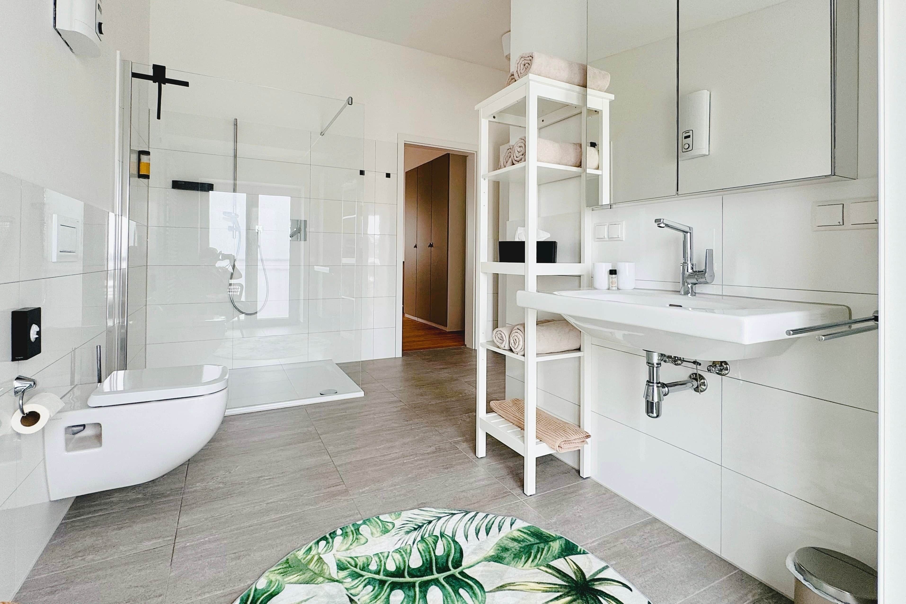 Hair dryer, towels
