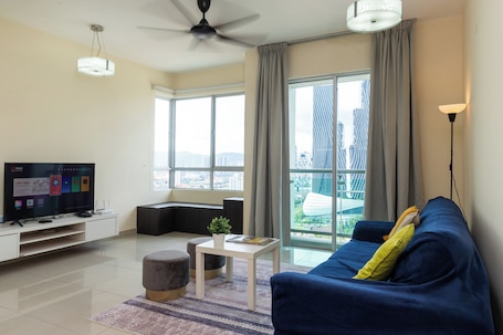 Living area. 2Pax | Modern High-Rise Retreat | Connected to Publika Mall