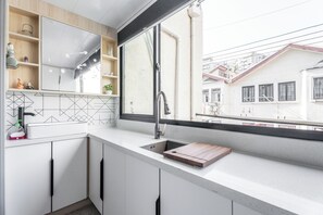 Blackout drapes, iron/ironing board, free WiFi