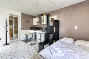 WiFi, bed sheets - Studio with Wi-Fi and Air Conditioning (bourcefranc le chapus)