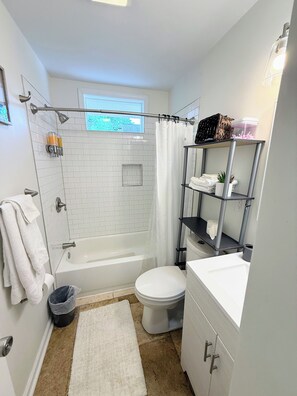 Hair dryer, towels