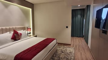 Coffres-forts dans les chambres, bureau, rideaux occultants