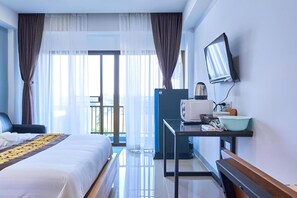 豪華雙人房 | 書桌、免費無線上網、床單